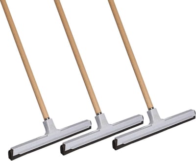 Novaliv 3X badkamerwisser met handgreep douche kunststof 43cm I badkamerwisser doucheXXL brede tegels I waterwisser schuif voor vloer waterwisser terras vloer met handgreep wisser raam professioneel