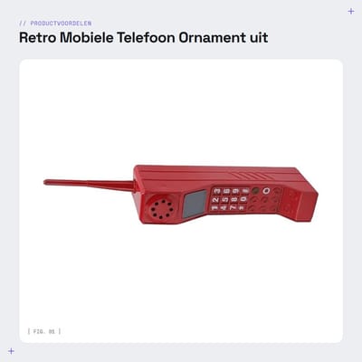 Dailygoods - Retro Mobiele Telefoon Ornament uit de Jaren '90
