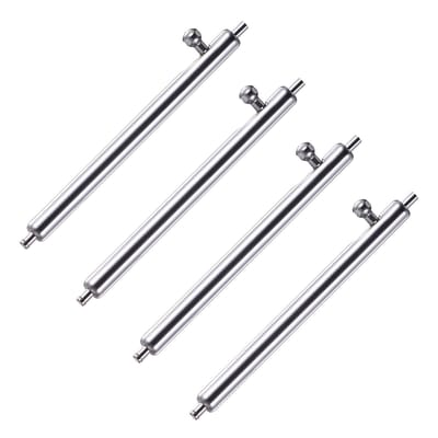 Dailygoods- Veerpennen 4 Stuks - Roestvrij Stalen Pinnen - Snelsluiting - Horlogeband Reparatie - Geschikt voor 22 mm - Duurzaam Ontwerp - Horlogepennen