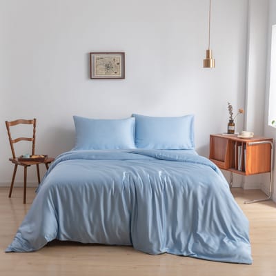 Bamboe dekbedovertrek Sky Blue 140x220 cm – zacht, ademend & duurzaam | Boomba Bamboo®