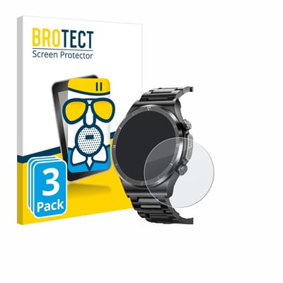 BROTECT - Screenprotector voor Powerwill Smartwatch 1.39" - Folie Beschermfolie Beschermglas matte 3 Stuks