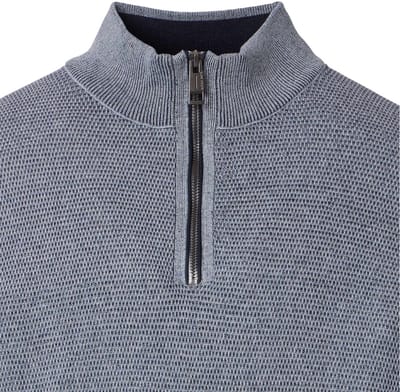 CASA MODA comfort fit schipperstrui - blauw - wit - grijs