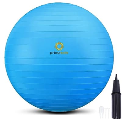 Oefenbal voor Balans en Stabiliteit - Fitness & Yoga Bal met Inflator - 17,7 inch Blauw