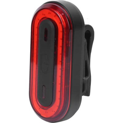 Lumière de vélo LED Lumière de vélo Rechargeable Feu arrière Avertissement Lampe de poche arrière Coque rouge Rouge black