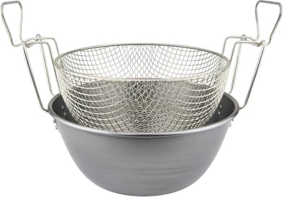 Friteuse met geborsteld ijzer - 1550W, 26 cm