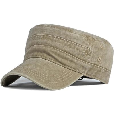 Lente Zomer Kleine Rand Legerhoed Mannen Vrouwen Buiten Retro Gewassen Katoen Grote Hoofd Zonneklep Platte Petten Militaire Pet Visserij Hoeden Adjustable gray