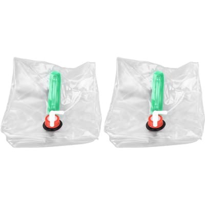 2 Stuks 20L Opvouwbare Wateremmer PVC Draagbare Transparante Watercontainer met Kraan voor Kamperen white