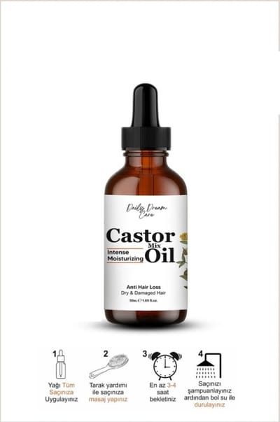 Daily Dream Care - Castor Mix Oil | Intense Moisturizing & Calming | Nieuwe Haarvorming | 100% Natuurlijk | Argan & Jojoba Oil | 50(ml.) |