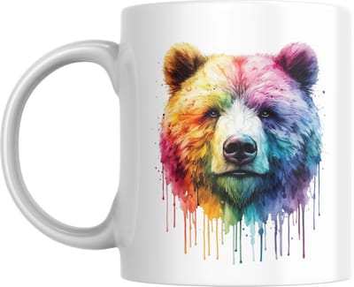 Mok – Beer Watercolor | Kleurrijke Artistieke Mok | Cadeau voor Dierenliefhebbers