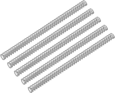Drukveren Set - Compressieveren Spiraal - Industriële Toepassingen - Roestvrij Staal 304 - 0.5x3x50mm - Zilver