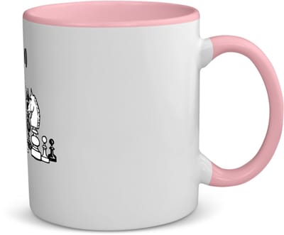 Akyol - schaken met eigen naam koffiemok - theemok - roze - Schaken - schaker - denksport - 350 ML inhoud