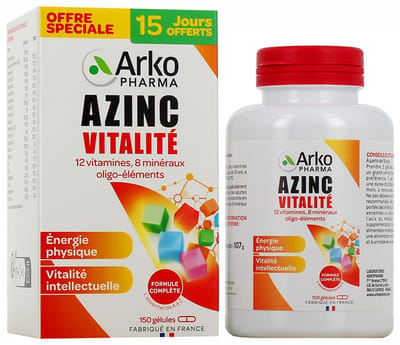 Arkopharma Azinc Vitality 120 Capsules + 30 Gratis Capsules