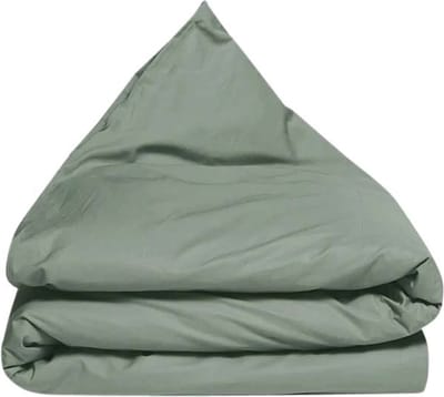 Yumeko kinderdekbedovertrek percal katoen jade groen 120x150 - Bio, eco & fairtrade