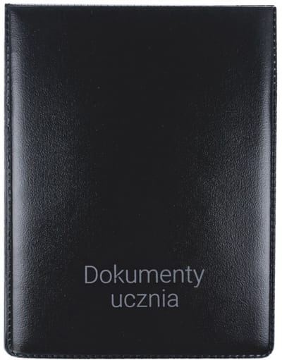 Compacte koffer, houder voor studentendocumenten, verticaal, zwart