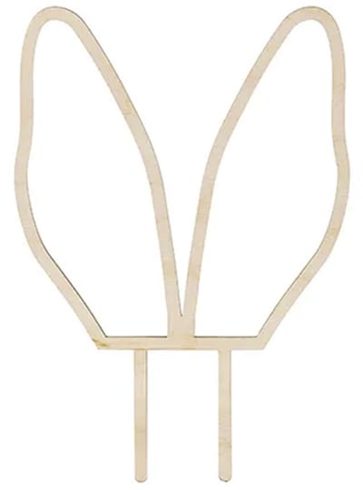 PartyDeco - Cake topper konijnen oren - 20 x 14 cm