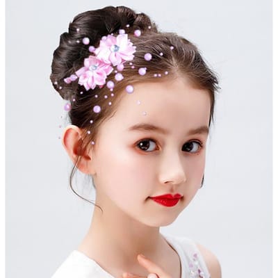 2 Stuks Koreaanse hoofdversiering bruidshoofd bloem kleine kreukel chrysant roos bloem handgemaakte sieraden trouwjurk schijf haar dansende haarspeld beige