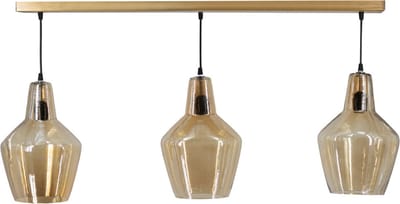Hanglamp 3 kappen goud