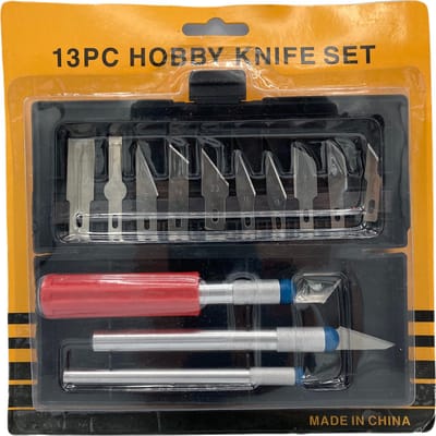 13-delige Hobby Knife Set (3 soorten Hobby Messen + 10 verschillende navullingen)