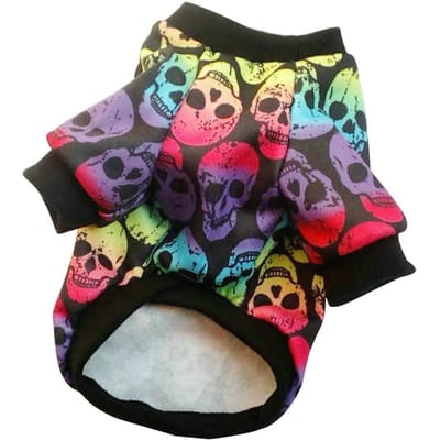 Sweat-shirt pour animal de compagnie Halloween Pull pour chien Manteau Vêtement Costume créatif Vêtements de fête Drôles Robes S
