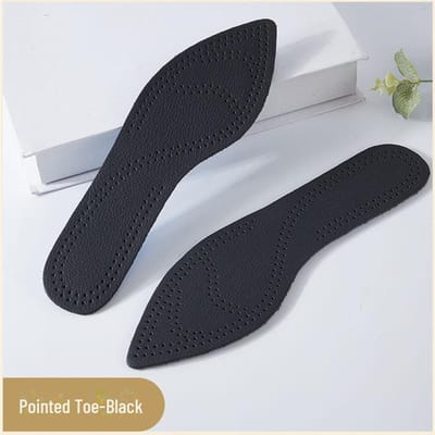 Semelles Déodorantes en Cuir pour Femmes, Talons Hauts, Respirantes, Absorbant la Transpiration, Amortissantes, Cuir de Vachette Doux pour Chaussures à Bout Pointu 39-40 noir