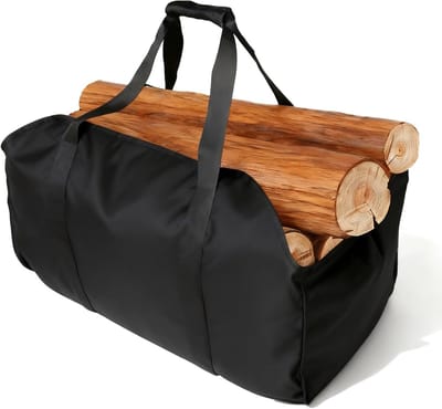 Grote Waterdichte Canvas Houtdrager voor Binnen en Buiten - Ruime Opbergtas voor Hout, Haardhout en Tuinaccessoires
