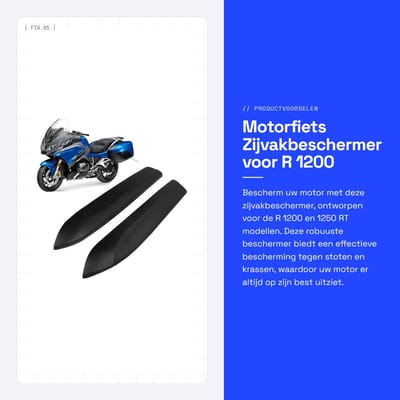 Dailygoods- Zijvakbeschermer Volledige Dekking - Zijkoffers Motor - Anti-Botsingsapparaat - Vervanging voor R1200RT/R1250RT - ABS Materiaal - Eenvoudige Installatie - Zijkoffer