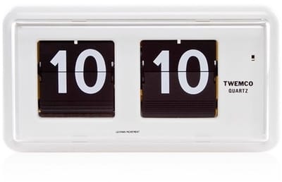 Twemco | Flipklok | QT-30 | Wit | Flip Klok | Flip Clock | Retro Klok | Digitale Klok | Digitale Wandklok| Digitale Klok Op Batterijen | Vintage Klok | Retro | Long life Mechanism