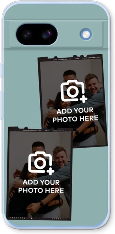 Gepersonaliseerd - Case Company® - Hoesje geschikt voor Google Pixel 8a hoesje - Polaroid Zwart - Soft Cover Telefoonhoesje - Bescherming aan alle Kanten en Schermrand