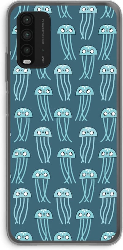 Case Company® - Hoesje geschikt voor Xiaomi Redmi 9T hoesje - Kwallie - Soft Cover Telefoonhoesje - Bescherming aan alle Kanten en Schermrand