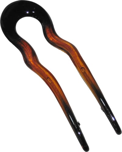 Haarpin bruin - lengte 13 cm / breedte 4 cm - Herfst - Herfstkleuren