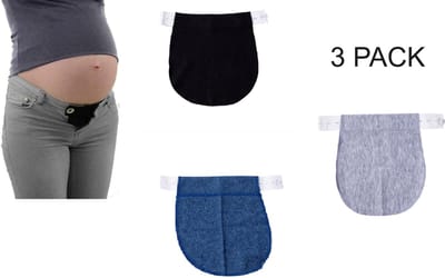 Cabantis® Zwangerschapsbroekverbreder 3-Pack – Broekverbreder & Buikband Riem – Verstelbare Extender voor Zwangerschap – Comfort & Ruimte