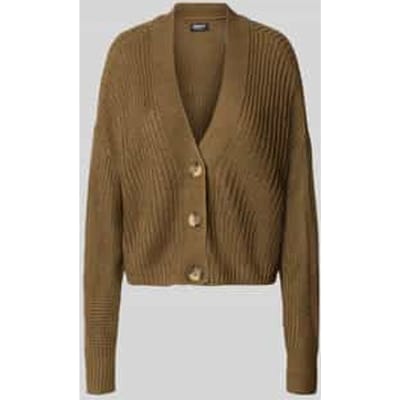 boxy fit gebreid jack met v-hals model 'CAROL'