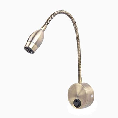 Flexibele wand leeslamp met aan-uit schakelaar en LED