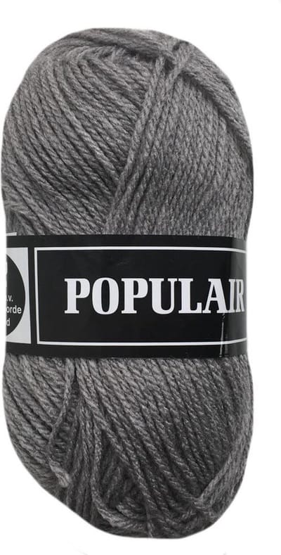 Beijer BV Populair acryl garen - midden grijs (54) - naald 3,5 a 4 - 1 bol