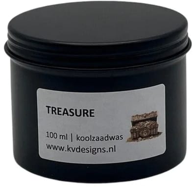 Geurkaars 100ml – Treasure – Handgemaakt van Koolzaadwas – 40 branduren – KV DESIGNS