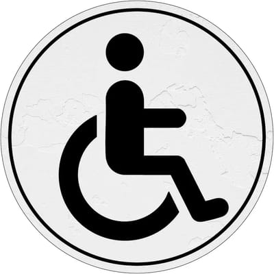 Invalide WC bordje | Forex Re materiaal | 10 cm