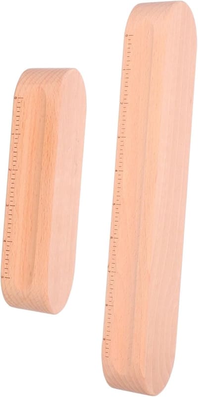 Naadpersgereedschap Set - Quilterspersblok Kleermakersklepel - Naden Strijken - Hout met Vochtopname - 2 Stuks 30 cm - Khaki
