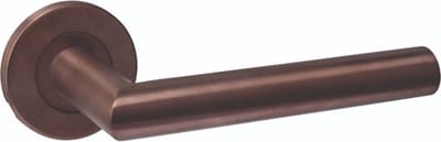 Intersteel Deurkruk Q 01 op rozet verdekt ø52x6mm PVD brons