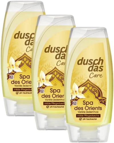 Duschdas Douchegel Spa des Orients - Multi-verpakking | 3x 225ml - Vanille & Cederhout | Verzorgend en Ontspannend - Crèmedouche