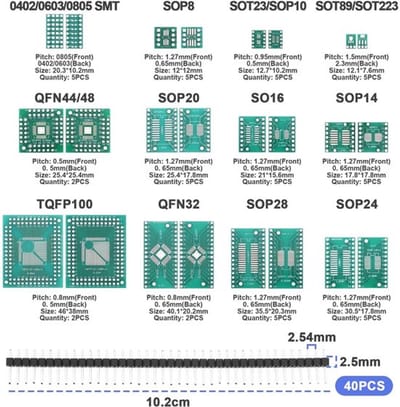 Store_8 - Adapter Boards - 51 Stuks - Veelzijdige Set - Groen