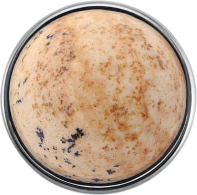 Quiges - Drukknoop Mini 12mm Natuursteen Jasper Kleur Zand - EBCMK163