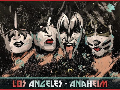 Signs USA - wandbord - dibond - Kiss - Anaheim - Los Angeles - 60 x 45 cm