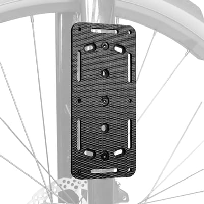 Fietslaadplaat - Adapterplaat Uitbreiding - Gravel Fietstochten - Antislip Textuurontwerp - 18 x 2 x 2 cm - Zwart