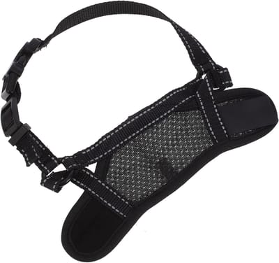 Honden Muilkorf - Honden Snuit Hond - Veilig Wandelen - Verstelbare Band - 14x10x0.4cm - Zwart