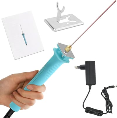 VIN® Elektrische Piepschuimsnijder – Draagbare Styroporsnijder – Polystyreensnijder – Thermocut – Warmtesnijden – Graveerpen - Blauw
