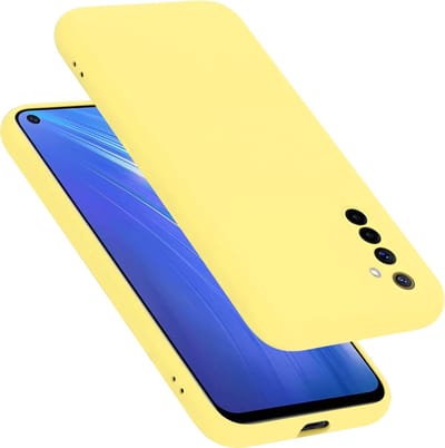 Cadorabo Hoesje geschikt voor Realme 6 4G / 6s in LIQUID GEEL - Beschermhoes gemaakt van flexibel TPU silicone Case Cover
