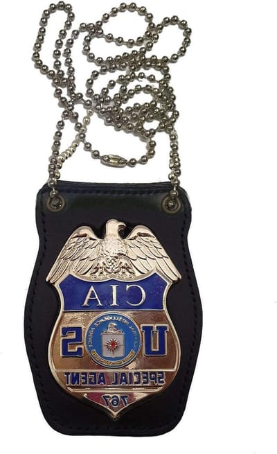 Houder Badge - Kaarthouder - Zwaar Gebruik - Met Ketting - 7.5 x 5 cm - Zwart
