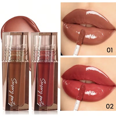 Set van 1 liplinerpotlood + 1 lippenbalsem, langdurige, hydraterende en gladde formule, perfecte lipcontour, geschikt voor alle huidtinten, ideaal voor muziekfestivals, feestjes en als Valentijnsdagcadeau.