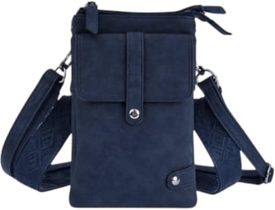 THL Design - Dames schoudertas - Klein tasje - telefoontasje - 2 banden - Tas Donkerblauw