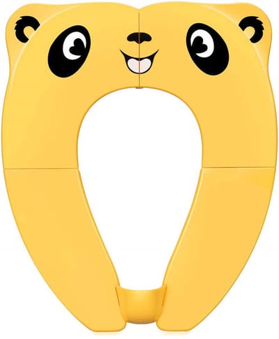 Panda Toiletbril - Opvouwbaar - voor Kinderen - WC Bril Verkleinen - Zindelijkheidstraining - Geel